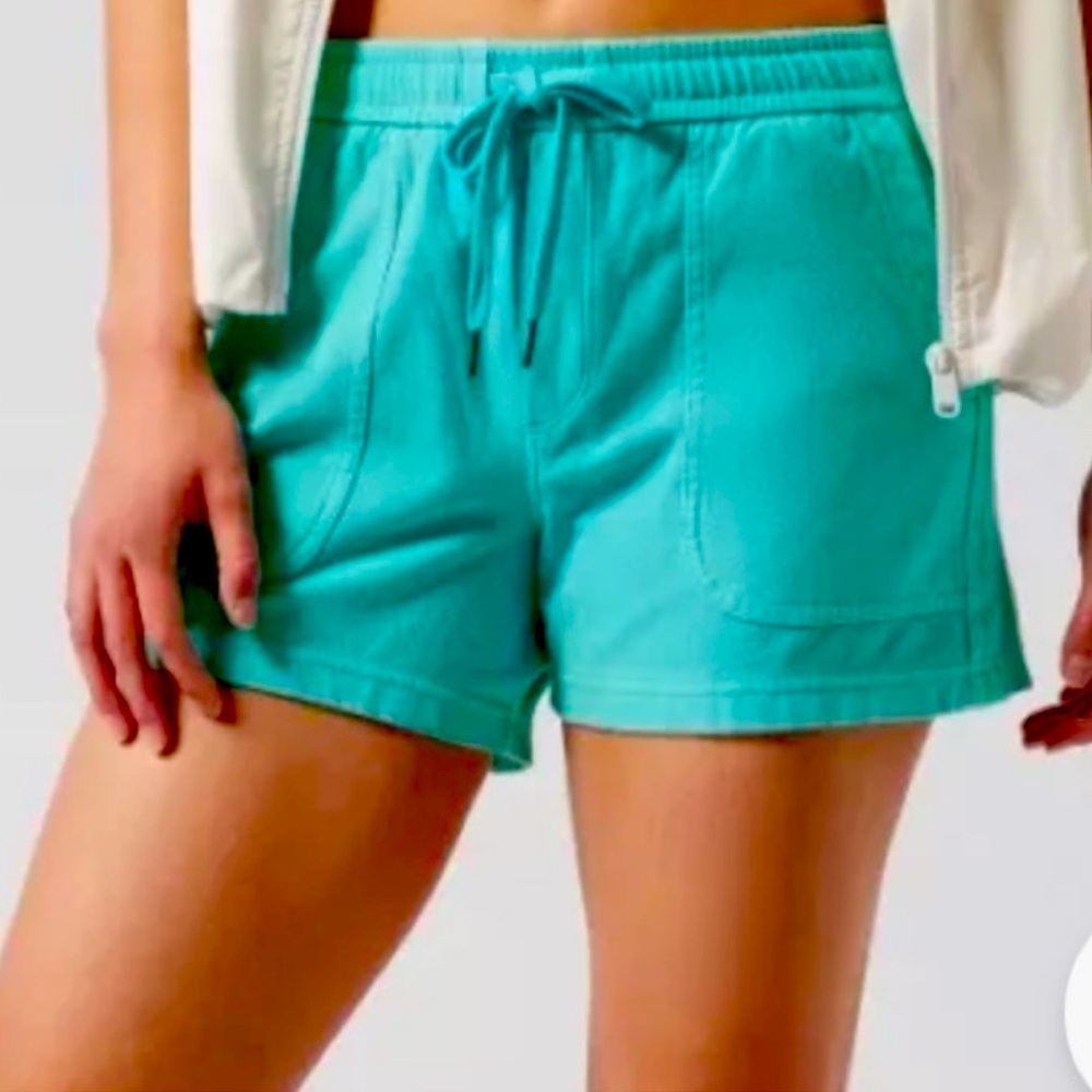 Athleta Teal Drawstring Casual Shorts